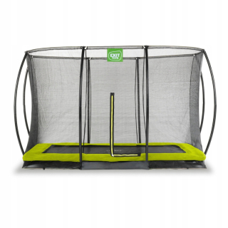 Silueta nadzemná trampolína 244x366cm so sieťkou zelený východ
